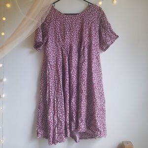 Vintage 90s Ditsy Floral Babydoll Dress